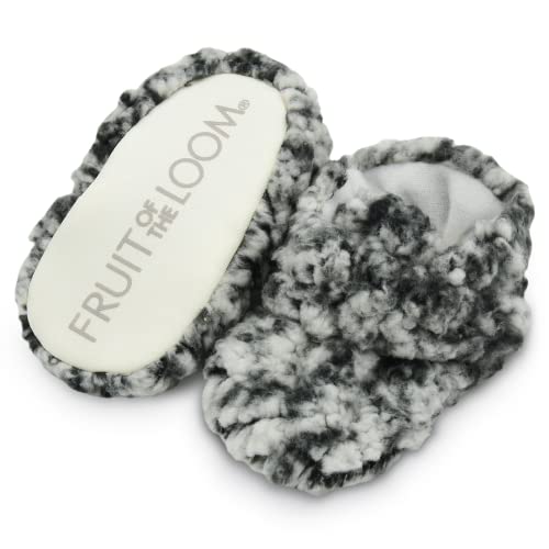 Image of Fruit of the Loom Cozy Thermal Wrap Booties with Non-Skids for Baby Girls, Boys, Unisex - Midnight (0-6 Months)