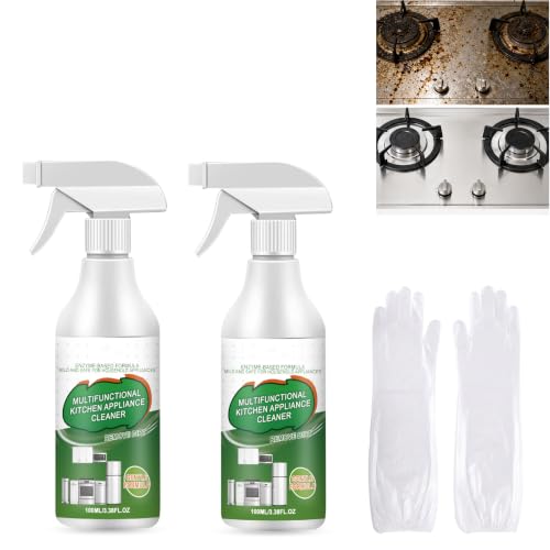 Xivicii 2PCS Fly Cleanse Multi-Purpose Kitchen Appliance Enzyme Cleaner Fly Cleanse Kitchen Grease Remover Spray Powerful