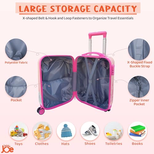 Image of 20 Inch Kids Suitcase with 4 Wheel Travel Trolley Bag (4 Day Trip) (Design-6, 20 INCH)