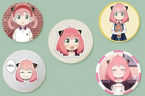 Bottons Sp.y F.amily - Anya For.ger 3,2cm 5 Unidades - boton bottom pin (Kit 04)