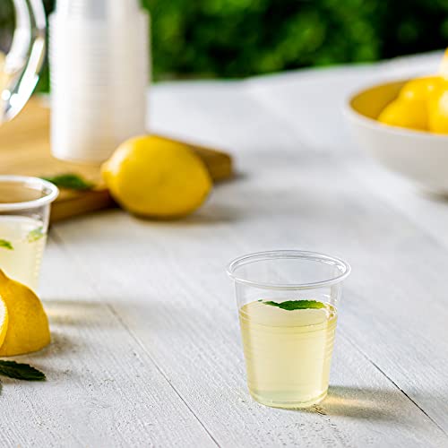 Image of GUSTO 5 oz Clear Plastic Cups [2,000 Count] Disposable Cold Drinking Cups | BPA-Free, Crack Resistant, Smooth Rounded Rim, Secure Grip, Stackable, Water, Lemonade, Iced Tea & Beer
