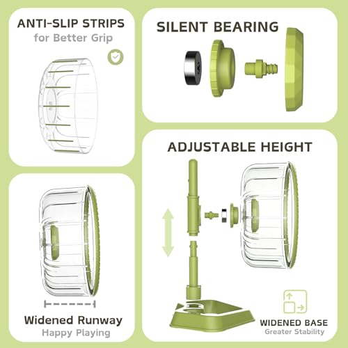 Roue pour hamster anti-bruit rotative pour stopper les grincements