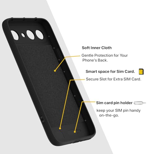 Image of Pikkme Back Cover for Vivo X300 FE 5G Camera Protection 3D Hexa Cube Design Silicone Protective Bumper Case (Black)