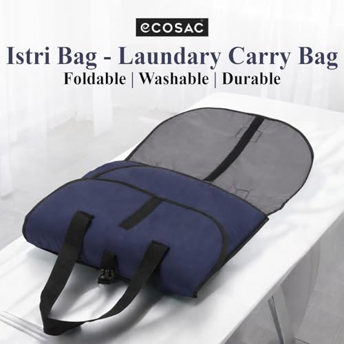 Image of Polyester Istri Bag | Ironed Clothes Storage & Organizer | Travel-Friendly Foldable Bag | Water-Repellent & Washable | Ideal for Home & Travel (Blue) (Pack of 2)