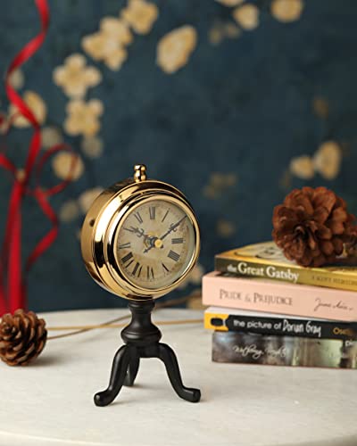Image of Decor de Maison Handcrafted Chrono Aesthetic Table Clock for Home Decor /Office, Desk, Living Room, Bedroom, Study Room, Kids Room | Silent Analog Table Clock | Best for Gifting (8 inches Height)