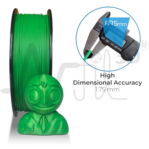 Image of NFIL3D 1KG Net Turbo Finish PLA+ Emerald Green 3D Printer Filament | Filaments for 3D Printer| 1.75mm| Accuracy - + /- 0.015mm | 1000g 3D Filament, 250g Spool & 350g Packing, Total Weight 1.6KG