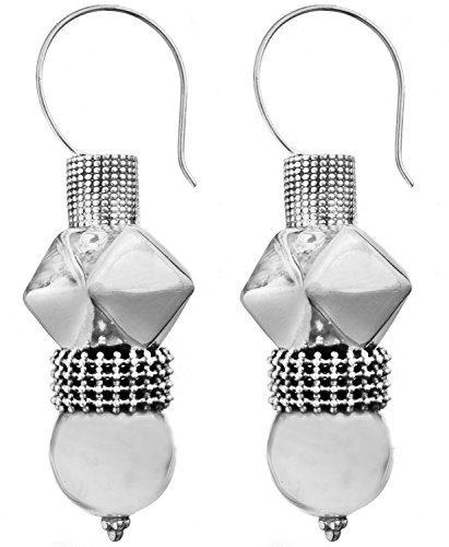 Boucles d'oreilles argent sterling designer en argent massif 925