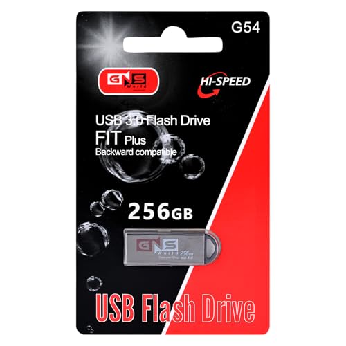Image of GNS World USB 3.0 Flash Drive High-Speed FIT Plus Compact Pen Drive Backward Compatible Portable Storage Device for PC Laptop Mac Data Transfer Reliable USB Stick (256.0, GB)