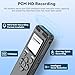 72GB Diktiergerät Digitale, Tonnlog 1536kbps Aufnahmegerät Sprachrekorder mit Wiedergabe, USB-C Audio Voice Recorder mit Geräuschreduzierung für Vorlesungen Meetings, One-Touch Aufnahme/Sperrung