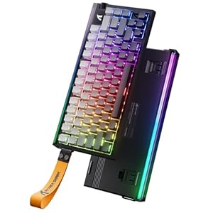 MAMBASNAKE x Attack Shark R85HE 75% Kabelgebundene Magnetische Schalter Tastatur, 8000 Hz Abtastrate, Schnelle Auslösung, 0, 005 mm RT-Genauigkeit, 0, 08 ms Latenz, RGB Backlit Box(Grau)