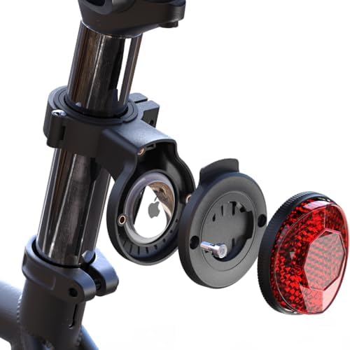 FASTAND Hidden Bike GPS Tracker Mount – Compatible with Apple AirTag & Garmin Varia, Anti-Theft Reflector Seatpost Holder for Mountain, Road, Electric Bikes,