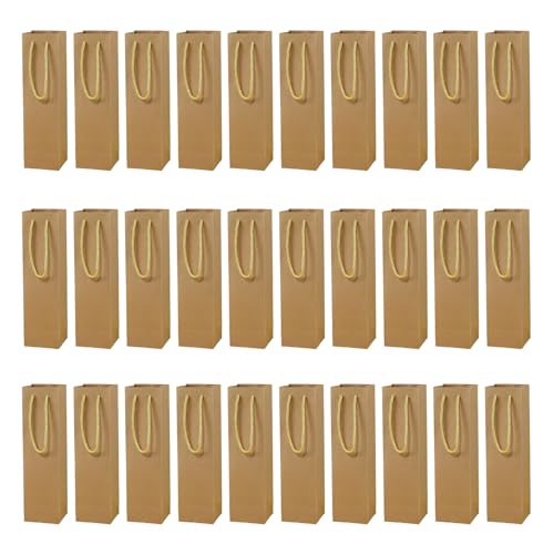 Pack of 30 Secure Paper Bags for Safe Bottle Transport to Corporate Functions and Festivities User Friendly Paper Wine Bottle Ca