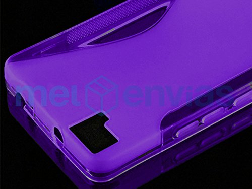 MELOENVIAS Funda para BQ AQUARIS M5 Gel TPU Diseño S-Line Color Morado