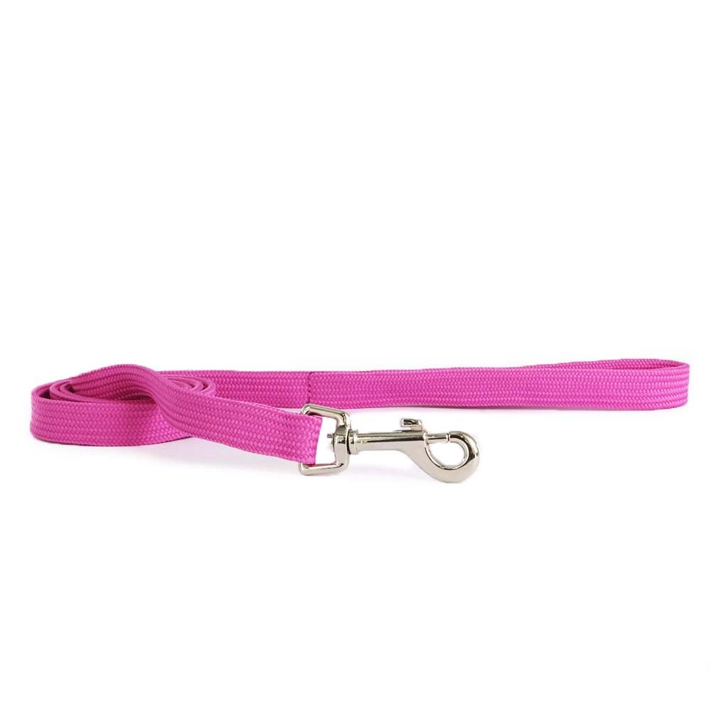 Ancol Made From Softweave Dog Lead in Pink - Comfortable 100% Recycled Softweave Pet Accessory - Puppy Walking Leash - 1m x 19mm