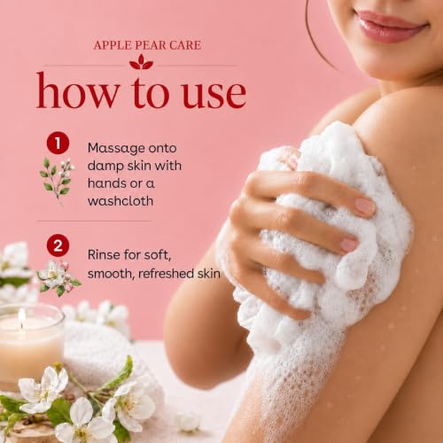 Image of Ginger Lily Farms Botanicals Body Wash, 128oz, Apple Pear | 100% Vegan & Cruelty-Free | Nourishing Bath & Shower Gel for All Skin Types | Refill Size