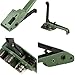 Heavy Duty Manual Strapping Tool, Strapping Tensioner, with Ball Bearings & Razor Blades, Double-Sided Non-Slip Presser Foot, for Industrial Packing, Bundling,Green