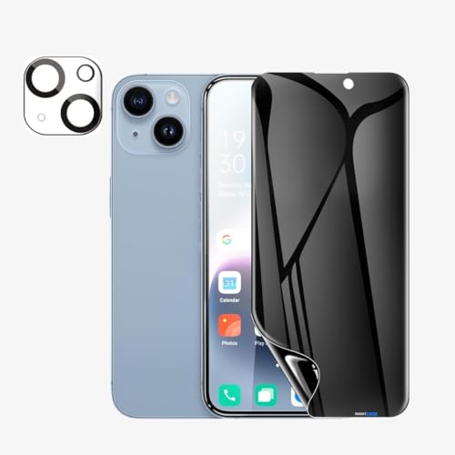 Película De Cerâmica Fosca Privacidade Anti Spy Tela Toda Para iPhone + Película Lente de Câmera (iPhone 14)