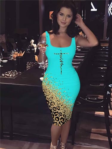 Image of Mrskoala Women Midi Tank Dresses Sexy Club Casual Dress Summer