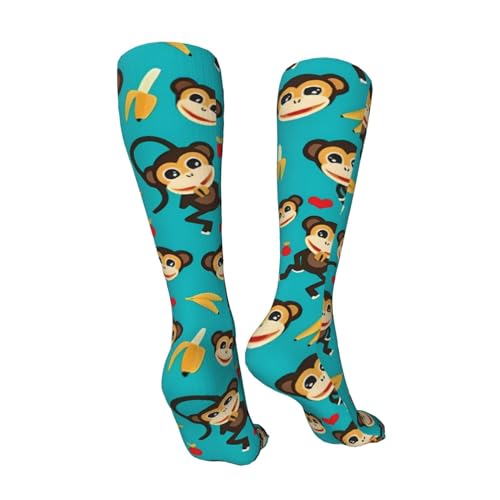 Kids Cozy Knee High Tube Compression Socks Funny Novelty Athletic Long Crew Socks for Child Girls Boys Youth 19.8in2