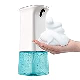 HOMLEX Automatic Soap Dispenser,Touchless Soap Dispenser,Dual Foam Modes for Adults and Kids(White+Clear)