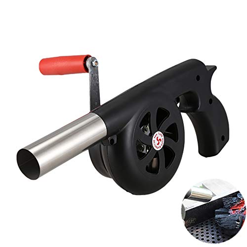 WintMing Manual Air Blower Fireplace Bellow Portable Hand Crank Fan for BBQ Picnic Outdoor Camping Hiking Cooking Tool