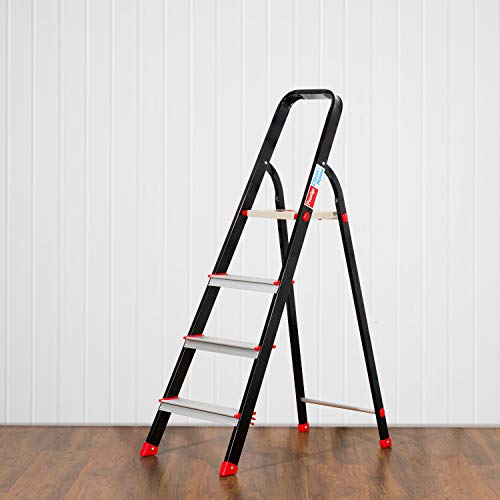 Image of Prestige PCBL Cleanhome Aluminium Ladder, 4 Steps -Multicolor