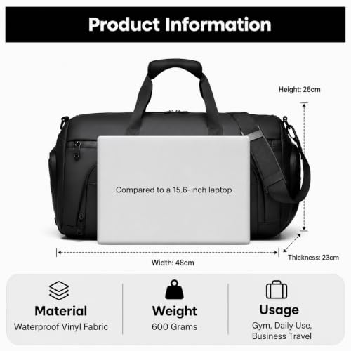 Image of CAVALO - Be Unique Water Resistant Duffle Bag for Gym, Travel and Business Men & Women | Cabin Size Weekender Bag with Dedicated Ventilated Shoe Compartment, Wet Pouch & Luggage Sleeve