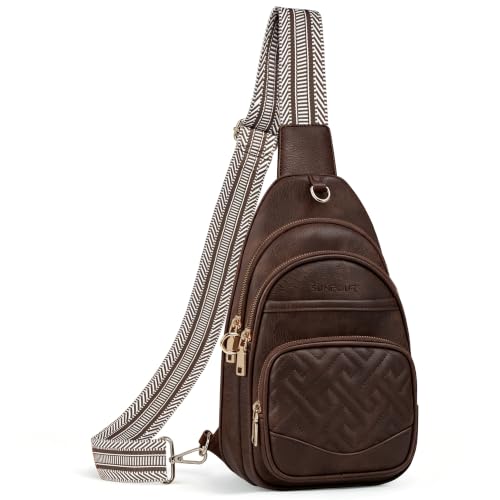 Image of Anti Theft Crossbody Bags for Women,RFID Sling Bag Travel Purse | 5 Compartments,8 RFID Slots,Hidden Pocket,Adjustable Strap,Vegan Leather