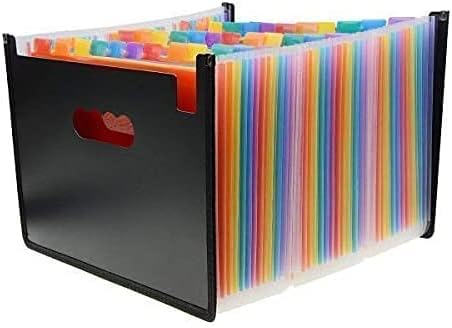 36 Pockets Accordian File Organizer,Expanding File Folder,Filing Folders,Expandable A4/Letter Size Folder, Accordion Document Organizer,Portable Paper/Bill/Receipt Folders with 2 A-Z Blank Tabs