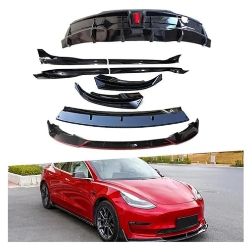 Spoiler avant pour Model 3 2017-2023 diffuseur de menton noir mat - 2
