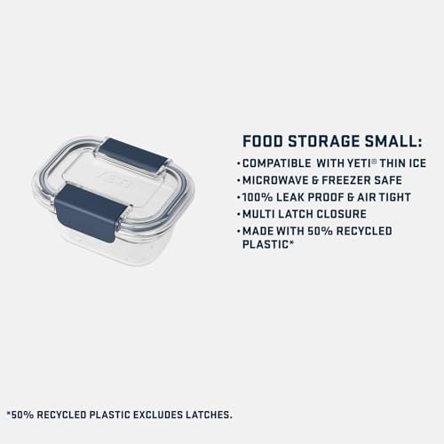 Image of YETI Plastic Food Storage Container, BPA Free, Locking & Airtight Lid, Microwave, Freezer, and Dishwasher Safe, Leak-Proof, Cooler and Thin Ice Compatible