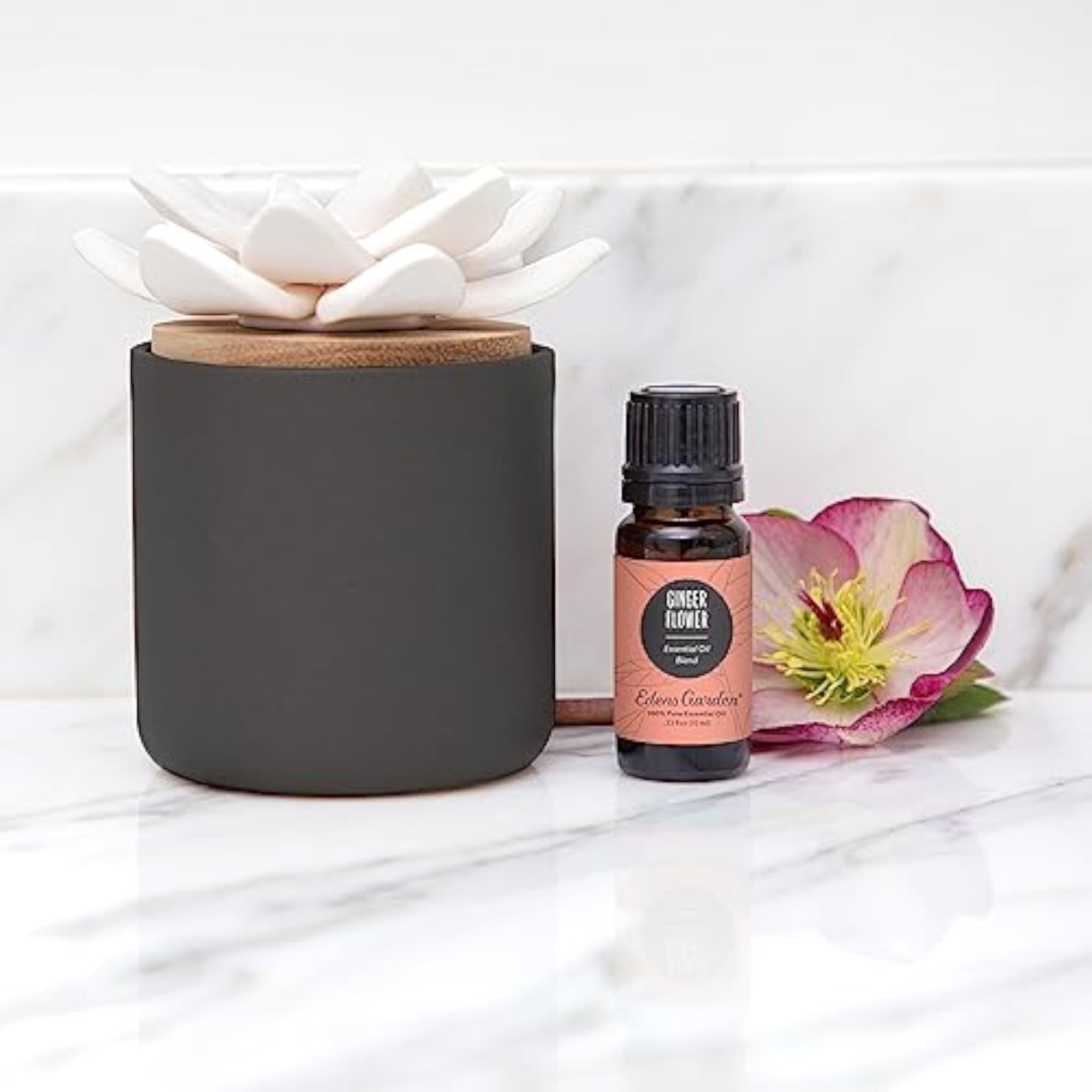 Edens Garden Ceramic Bloom Diffuser, Aromatherapy Gift
