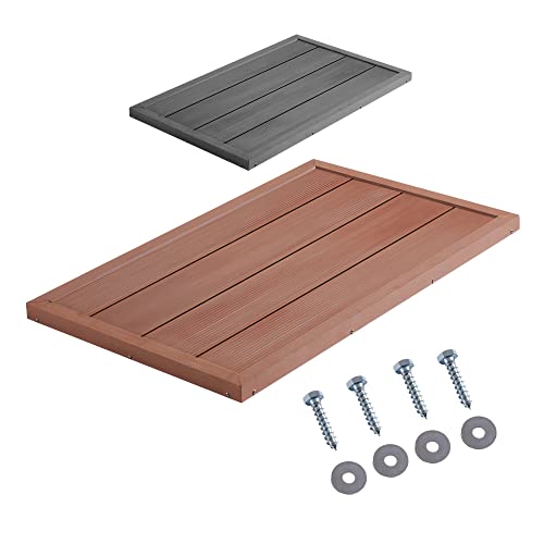 Arebos Elemento De Suelo Para Ducha Solar De Piscina | Incl.portada | Ducha De Jardín | Ducha De Piscina | Plato Base | Material De Montaje Incluido | Material Wpc | Antideslizante