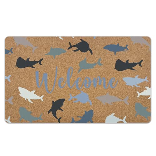 Coastal Welcome Shark Door Mat
