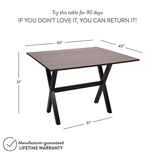 Buy Nathan James Kalos Solid Wood Drop Leaf Folding Kitchen Farmhouse