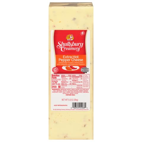 Shullsburg Creamery Super Hot Pepper Cheese, 5 Pound Loaf