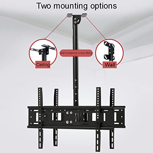 TV Stand,Double TV Ceiling Mount, Adjustable Height Full Motion 360 Deg