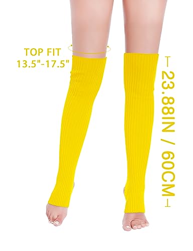 Image of v28 Women's Neon Knit Leg Warmer for 80s Party Dance Sports Yoga