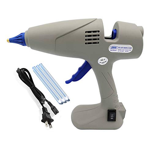 Full Size Hot Glue Gun 80/120W Dual Power-Base Stand Heavy Duty High Temp Industrial Hot Melt Gun Corded& Detachable Cord Use for DIY Art and Craft,Electronic.