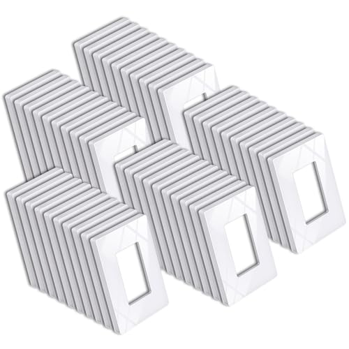 BESTTEN 50 Pack 1 Gang Screwless Decorator Wall...