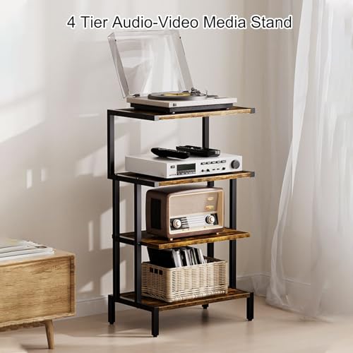 Support armoire multimédia ventilé avec 4 plateaux - 3