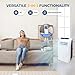 SereneLife Small Air Conditioner Portable 10,000 BTU with Built-in Dehumidifier - Portable AC unit for rooms up to 450 sq ft - Remote Control, Window Mount Exhaust Kit
