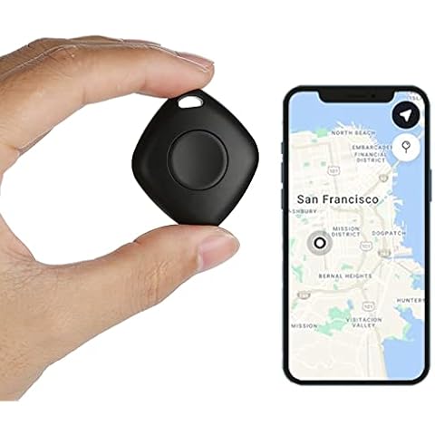 TOTMOX Smart Bluetooth Tracker & Key Finder, Key Locator Device with App, GPS Tracking for Kids, Keys, Luggage, App Control Compatible with iOS Android, Pack of 1, Black Cover