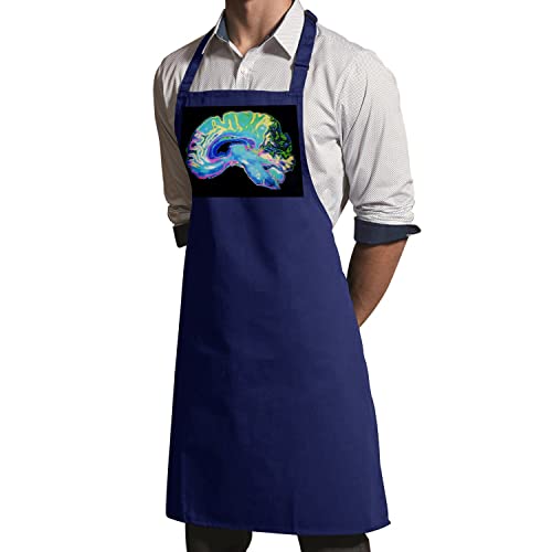 Tablier cuisine navy scanner cerveau protège des taches avec style - 3