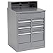 Global Industrial Shop Desk with 7 Drawers, 34-1/2