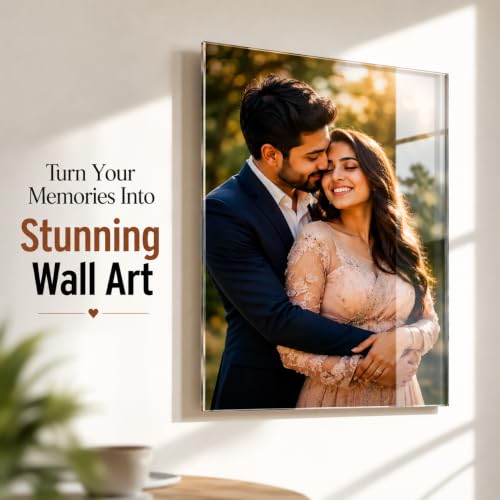 Image of SNAPTRAP Personalized Acrylic Photo Frame for Wall Decor | Customized Photo Frame with Your Photo | Premium HD UV Printed Acrylic Wall Hanging | Customised Photo Frame Gift for Family, Couples, Friends & Loved Ones (8X12 Inch)