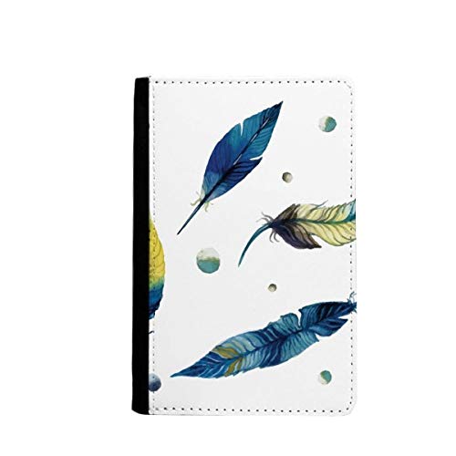 Étui portefeuille de voyage avec motif plume bohème et pois colorés imprimés