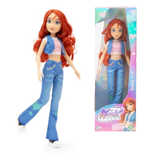 Winx, Poupée articulée, 26 cm, Série Iconic, Modèle Bloom, pour Les Enfants dès 3 Ans, WNX771, Rouge et Bleu