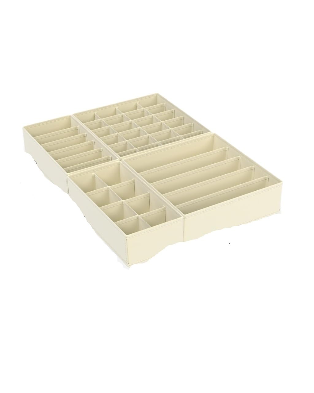 QMVDOJR Set Of 8 Underwear Drawer Organisers, Dividers, Foldable, For Bras Undies Socks Ties, Fabric Storage Boxes