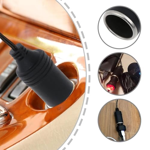 Image of BKN 5V USB a Male to 12V Car Cigarette Lighter Socket Female Converter Cable USB 5V to 12V Power Bank Adapter GPS Socket Wired for Dash Cam, GPS, LED Light Strips, Car Purifier